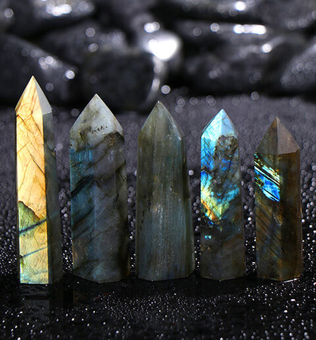 Natural Labradorite Crystal Point