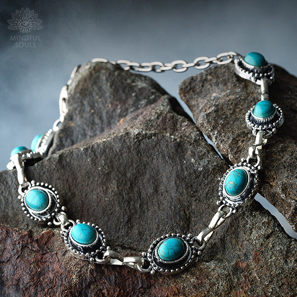 Bohemian Turquoise Anklet
