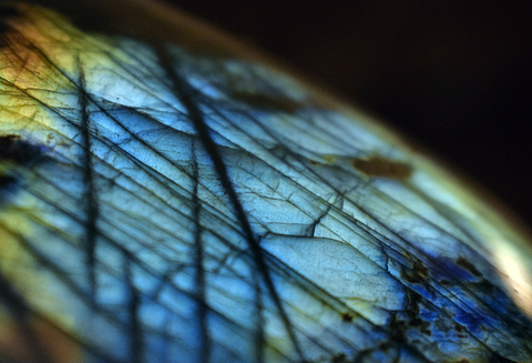 Natural Labradorite Palm Stone