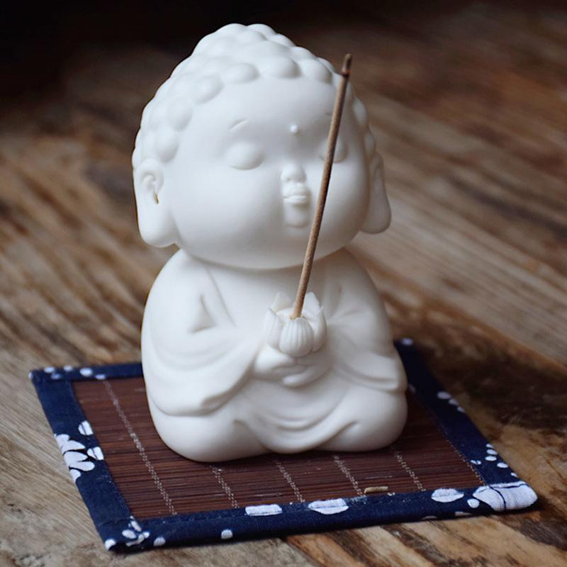 Little Buddha Statue Incense Burner - Home Decor Figurine