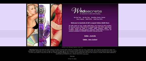 Wild Secrets website 2006 look