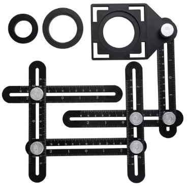 KDABJD Six-Sided Measuring Instrument Template Fold Ruler Professional Decoration Tools 