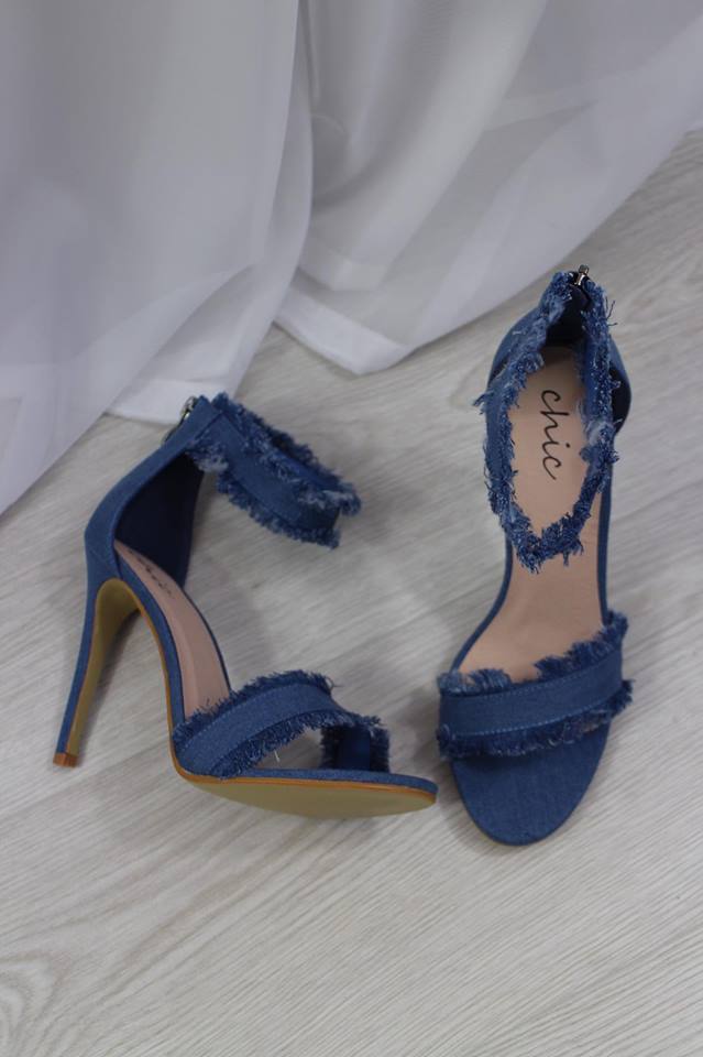 blue barely there heels