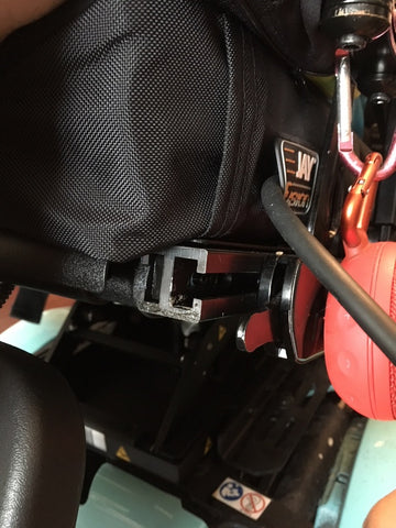 T-slot in Invacare TDX SP2 power wheelchair