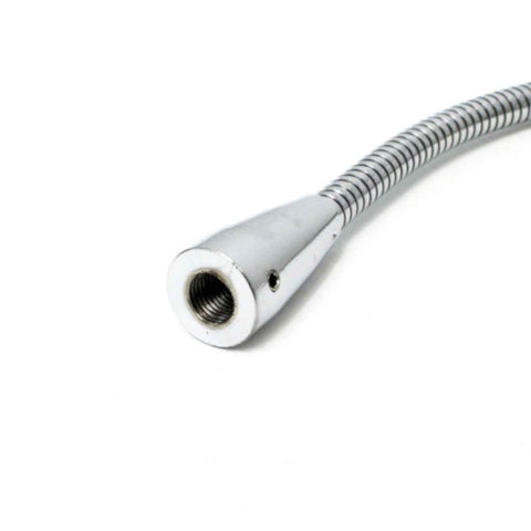 18" Very Light-Duty flexible gooseneck end adapter showing 3/8"-24 female threads and 4mm set screw