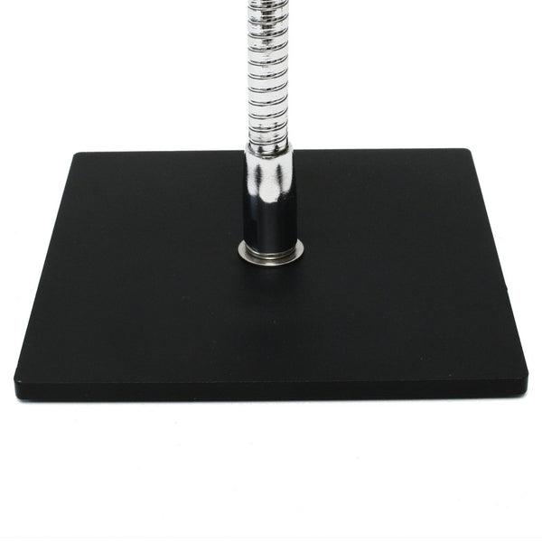 6" x 6" steel Square Base flexible gooseneck tube mounting base option from SnakeClamp Products