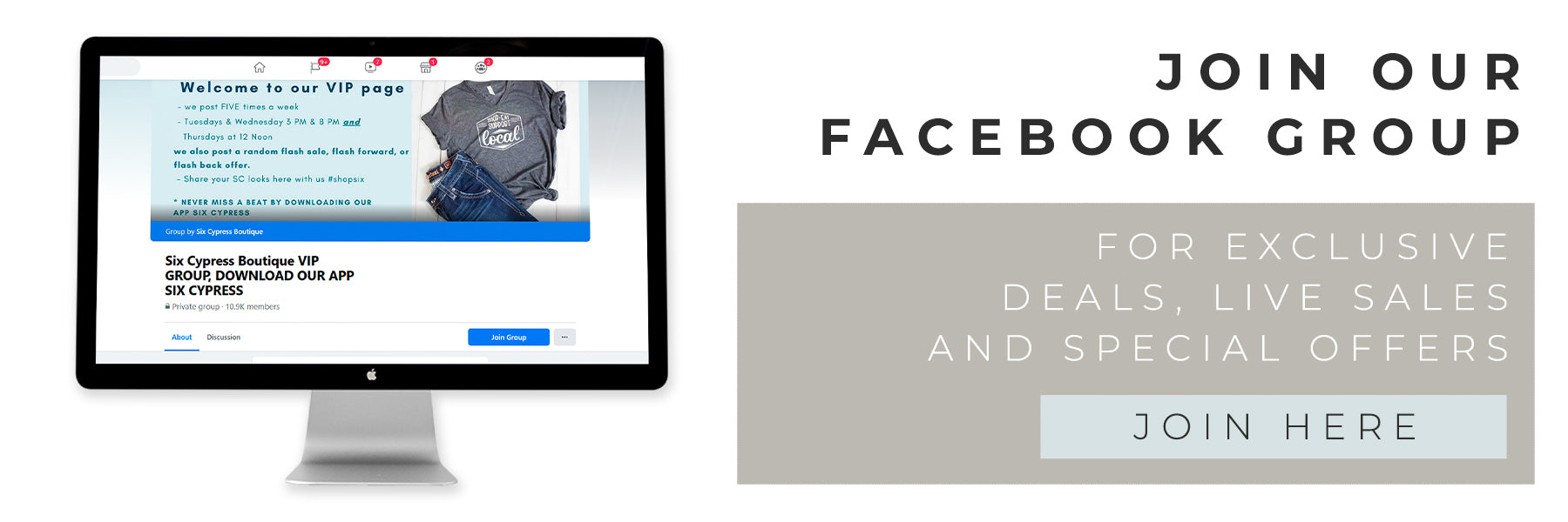 Join our Facebook Group for exclusive deals, live sales, and special offers! Join here 