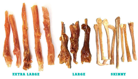 Comparison of tendons from The Natural Dog Company
