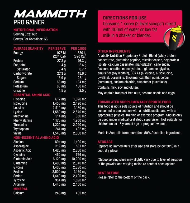 Anabolix Mammoth Nutrition