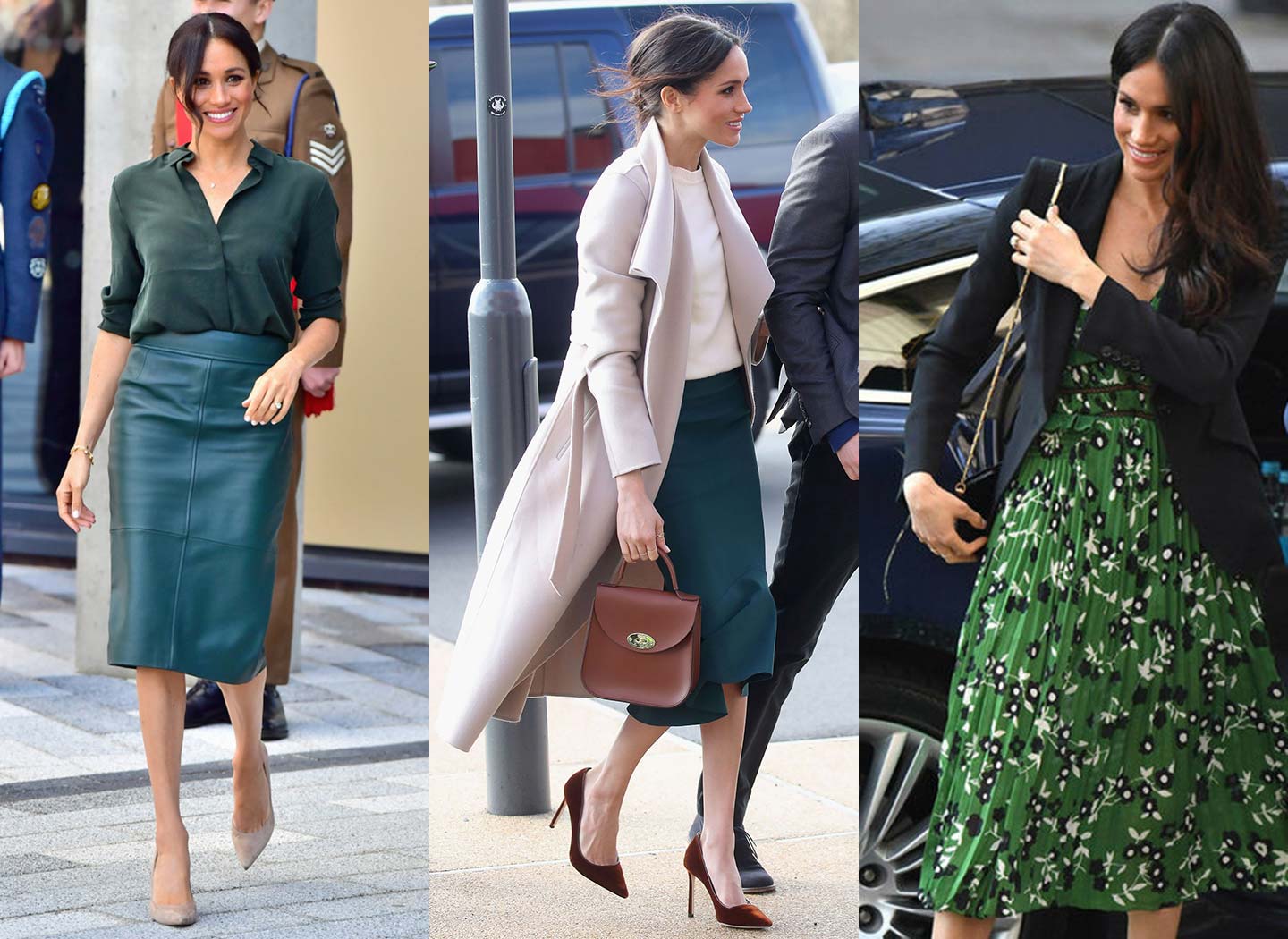 meghan markle wearing green outfit