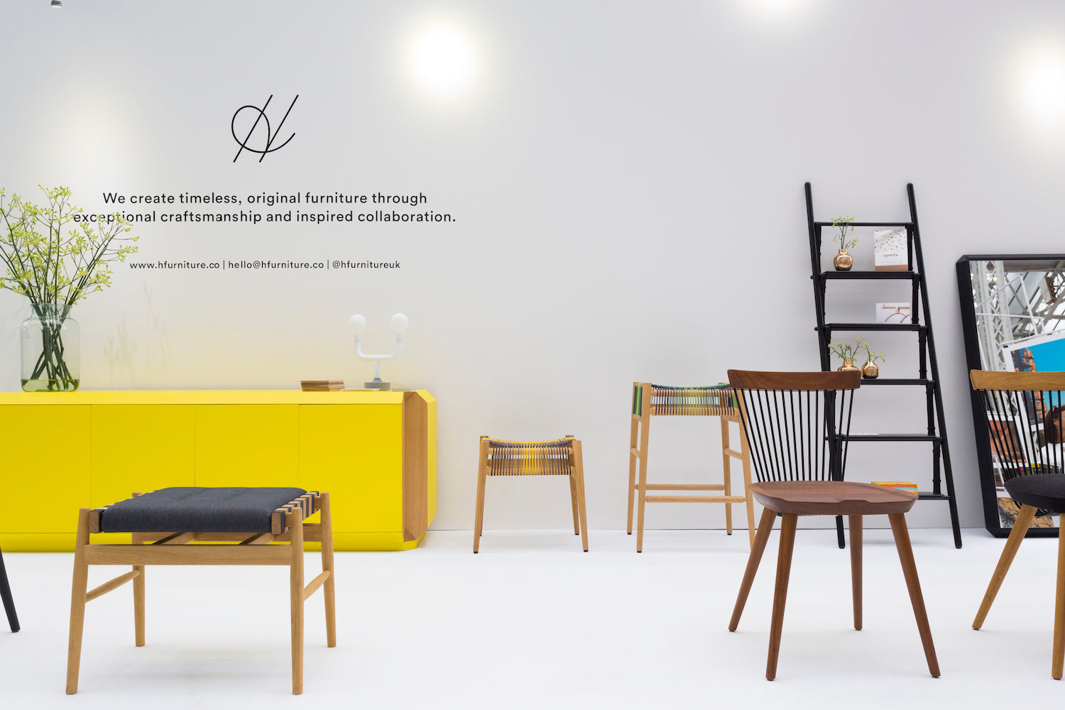100% Design 2017 - Hayche, H Furniture, Corner Sideboard, Loom Chair, WW Chair