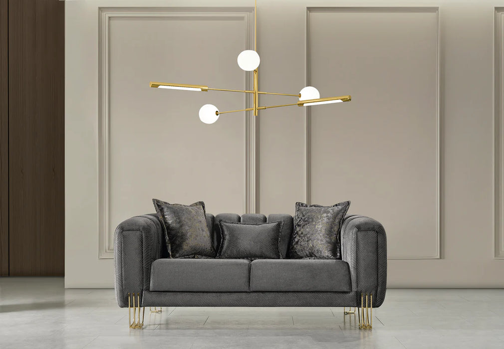 Santana Velvet Sofa & Loveseat