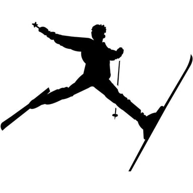 Spread Eagle Skiing Stencil