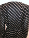 Black/Silver Mini Striped Wrap Dress