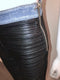 Pleated Faux-Leather And Denim Leggings w/ Tags