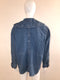 Denim Blouse with Ruffle Collar