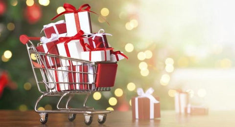 an image of a cart filled with presents