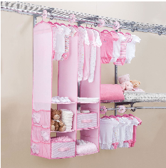 pink baby hangers