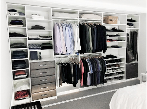 organized and sleek closet