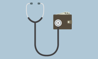stethoscope and wallet