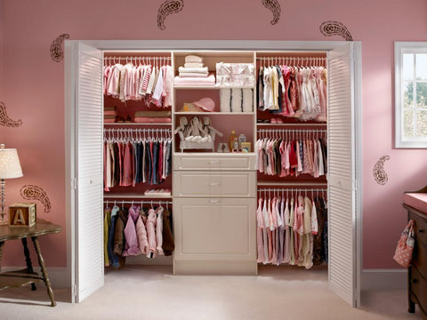 an image of a walk-in baby closet