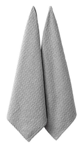 LADELLE  Eco Recycled Kitchen Towel Light Grey - 2 Piece Set