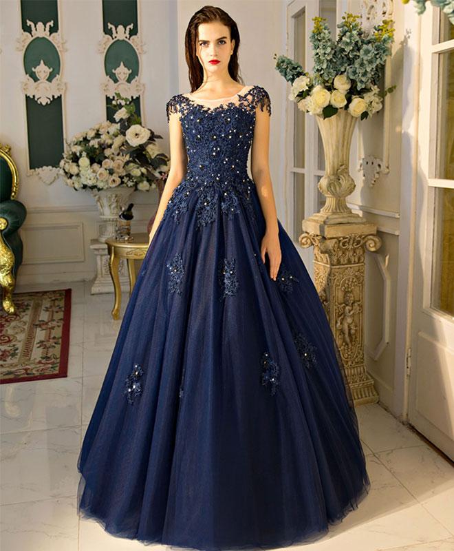 dark blue frock design