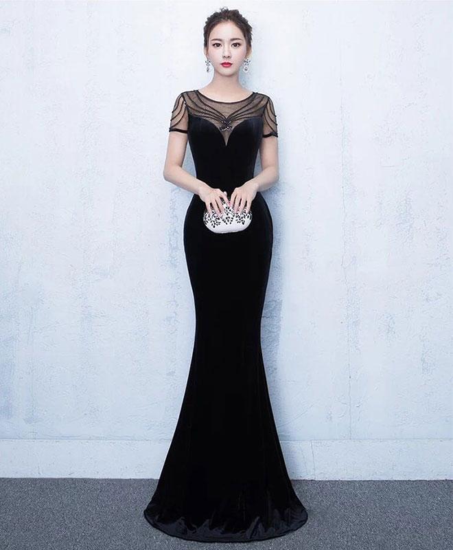 velvet evening gown long