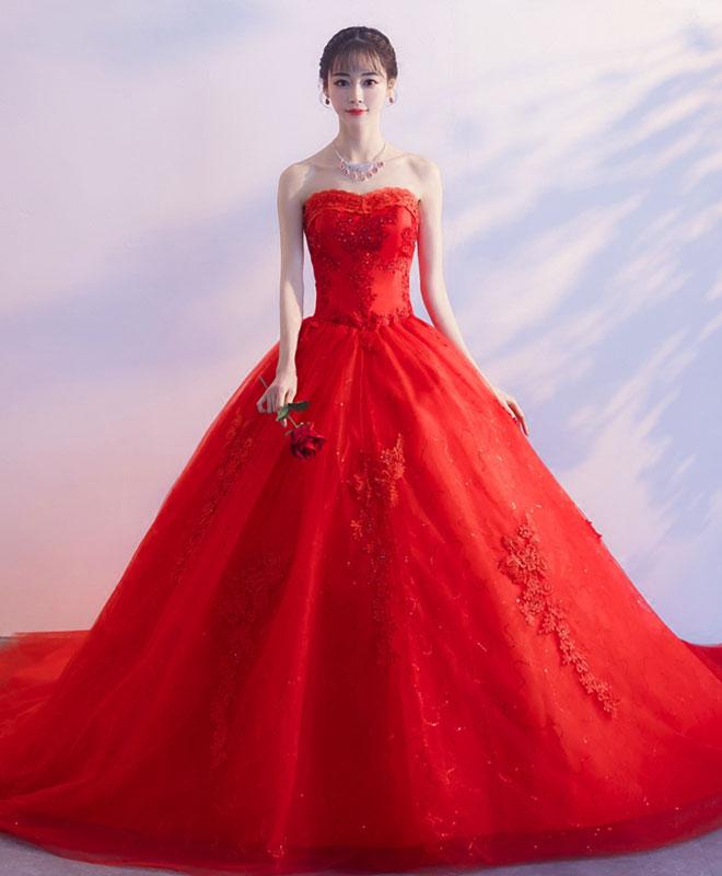 beautiful red dresses evening
