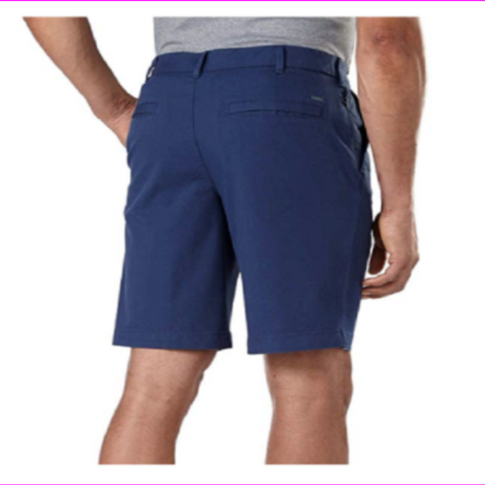 IZOD Men's Flat Front, Performance Shorts with Smartphone Pocket