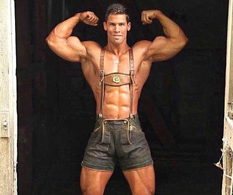 lederhosen muscle man