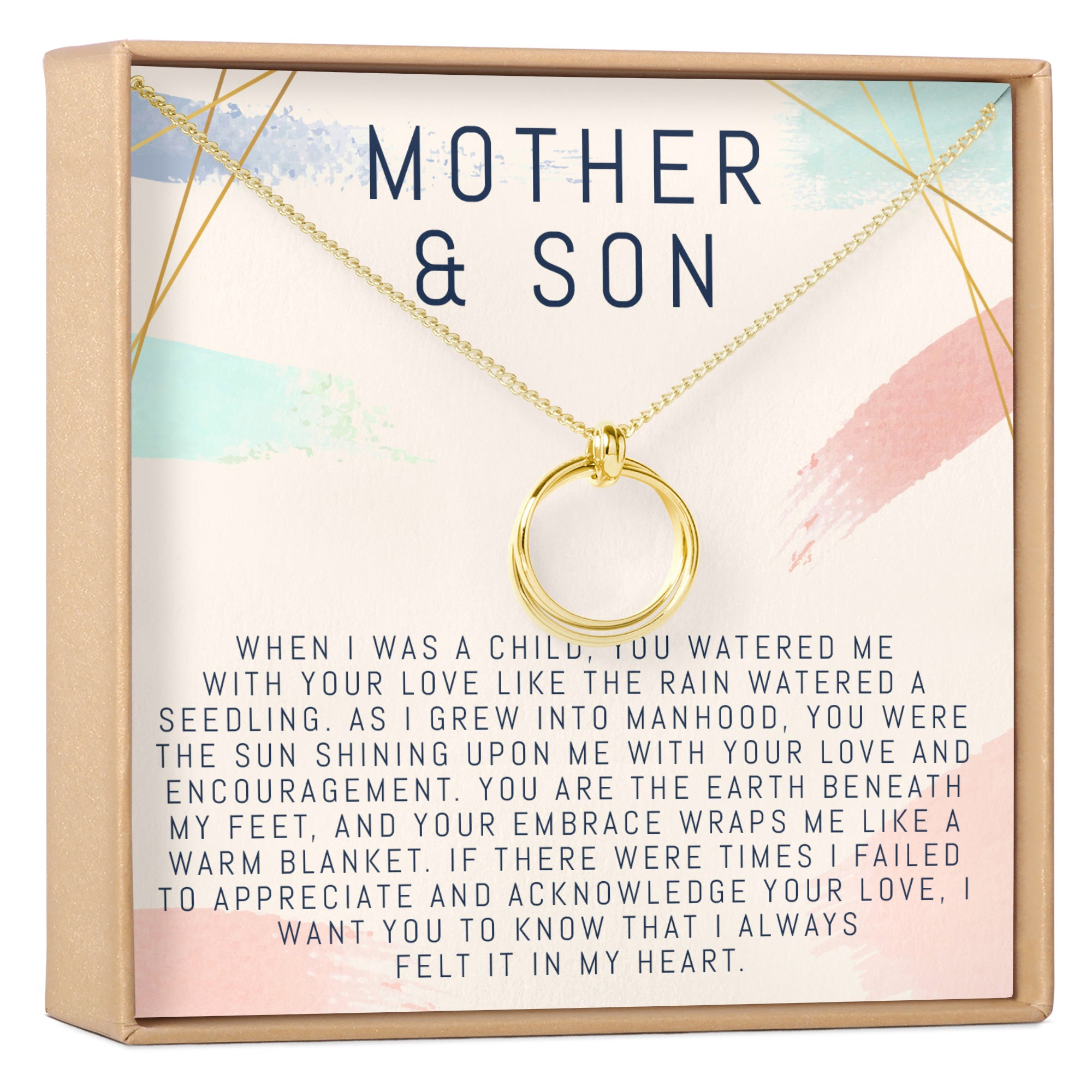 A Bond Between a Mother and Her Child is Forever Mother/'s Necklace. Mother Daughter or Mother Son Two Circles Necklace Gift For Mom