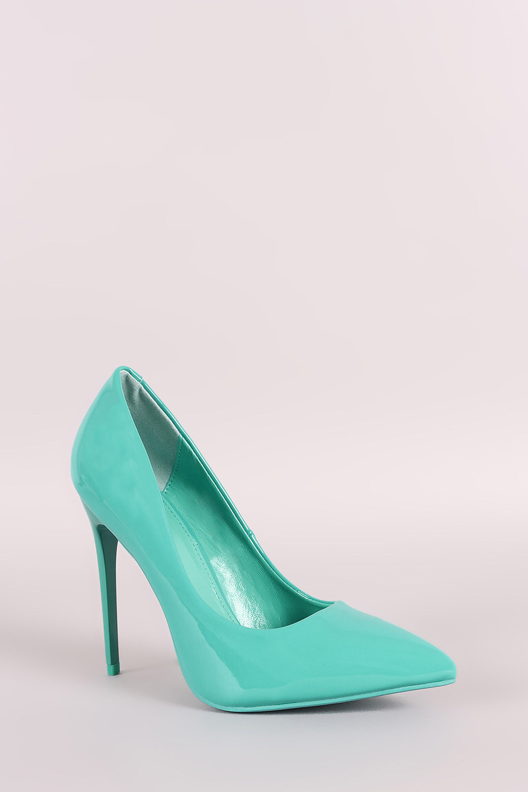 Patent Pointy Toe Stiletto Pump