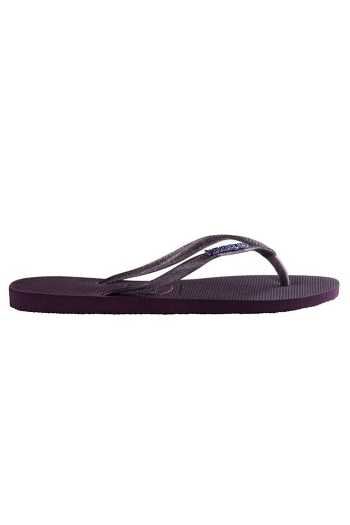 havaianas aubergine metallic