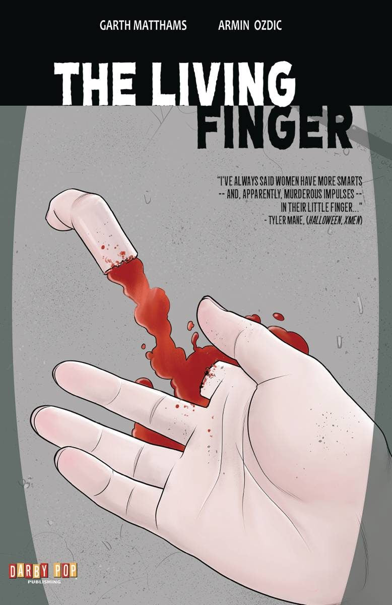 Cover to The Living Finger trade paperback