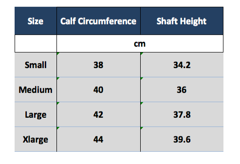 Funtasma hero-100 calf circumference measurements