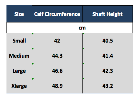 Funtasma Gotham-109 calf circumference measurements