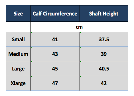 Funtasma captain-110 calf measurements