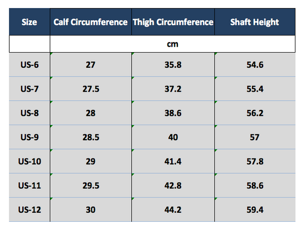 Funtasma Emily-377 calf and thigh circumference measurements