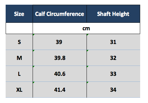 Funtasma officer-201 calf circumference measurements