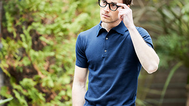 SUVIN PLATINUM Knit Polo Shirt & Mini Thermal Knit T-Shirt