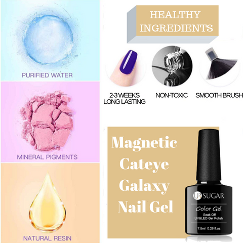 Magnetic Cateye Galaxy Design Professional Nail Gel Kit