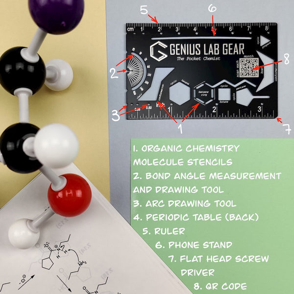 Pocket Chemist chemistry drawing template stencil