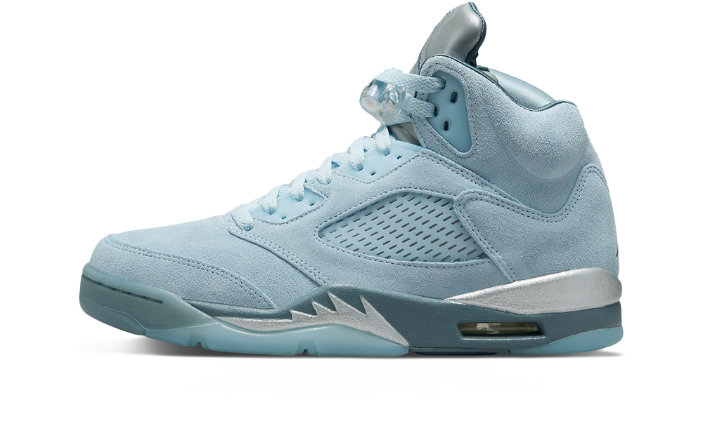 blue and white jordan 5