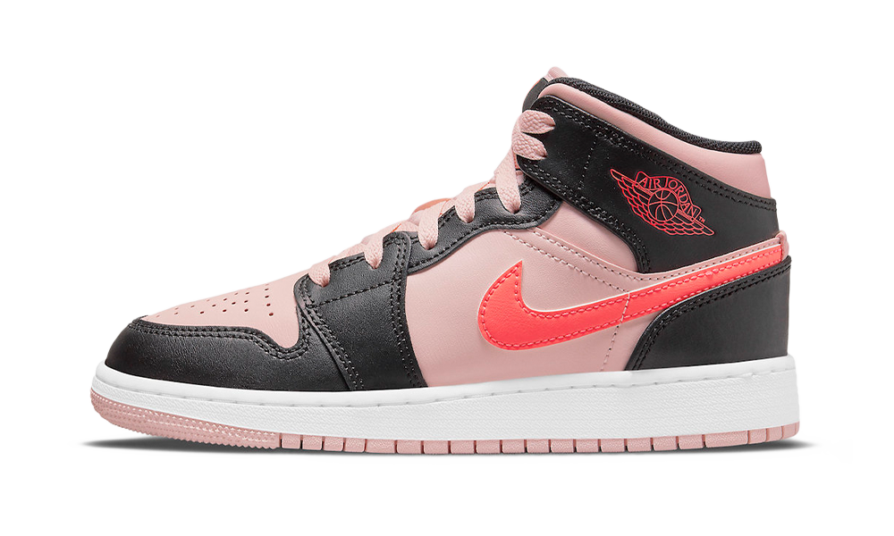Air Jordan 1 Mid Black Pink Crimson 
