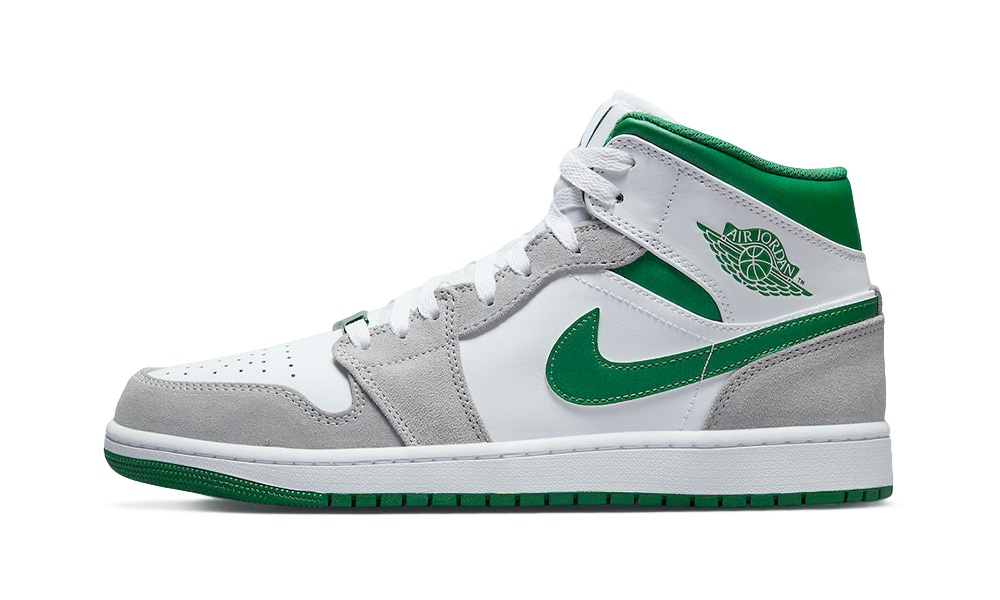 gray and green jordan 1