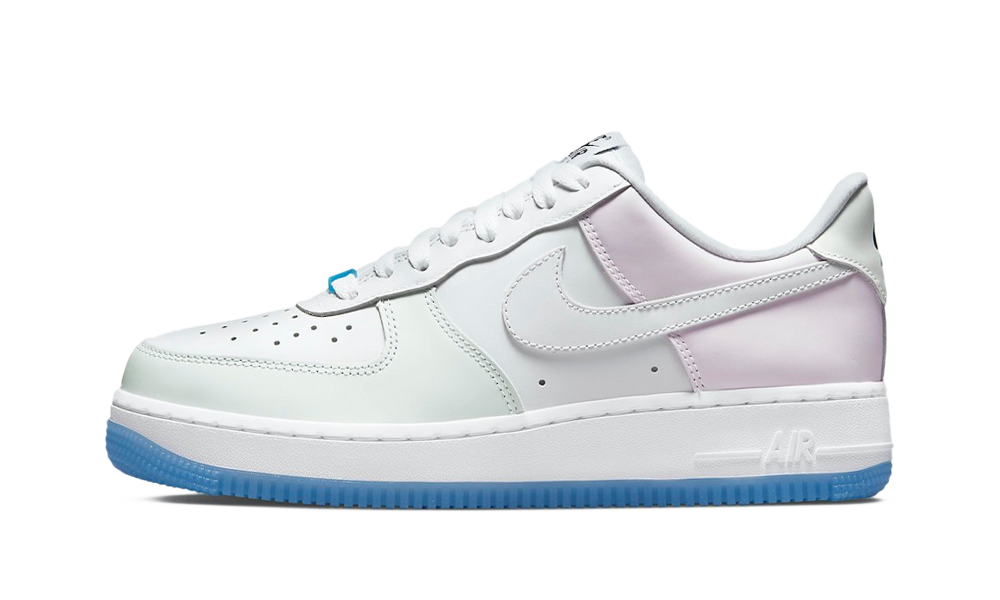 white air force 1 blue bottom