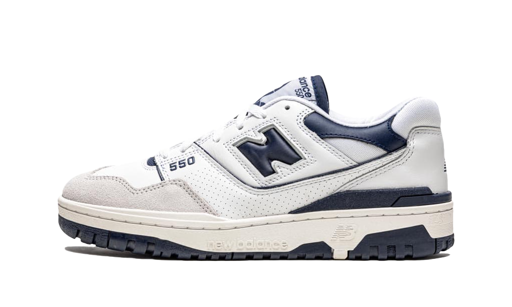 navy blue and white new balance