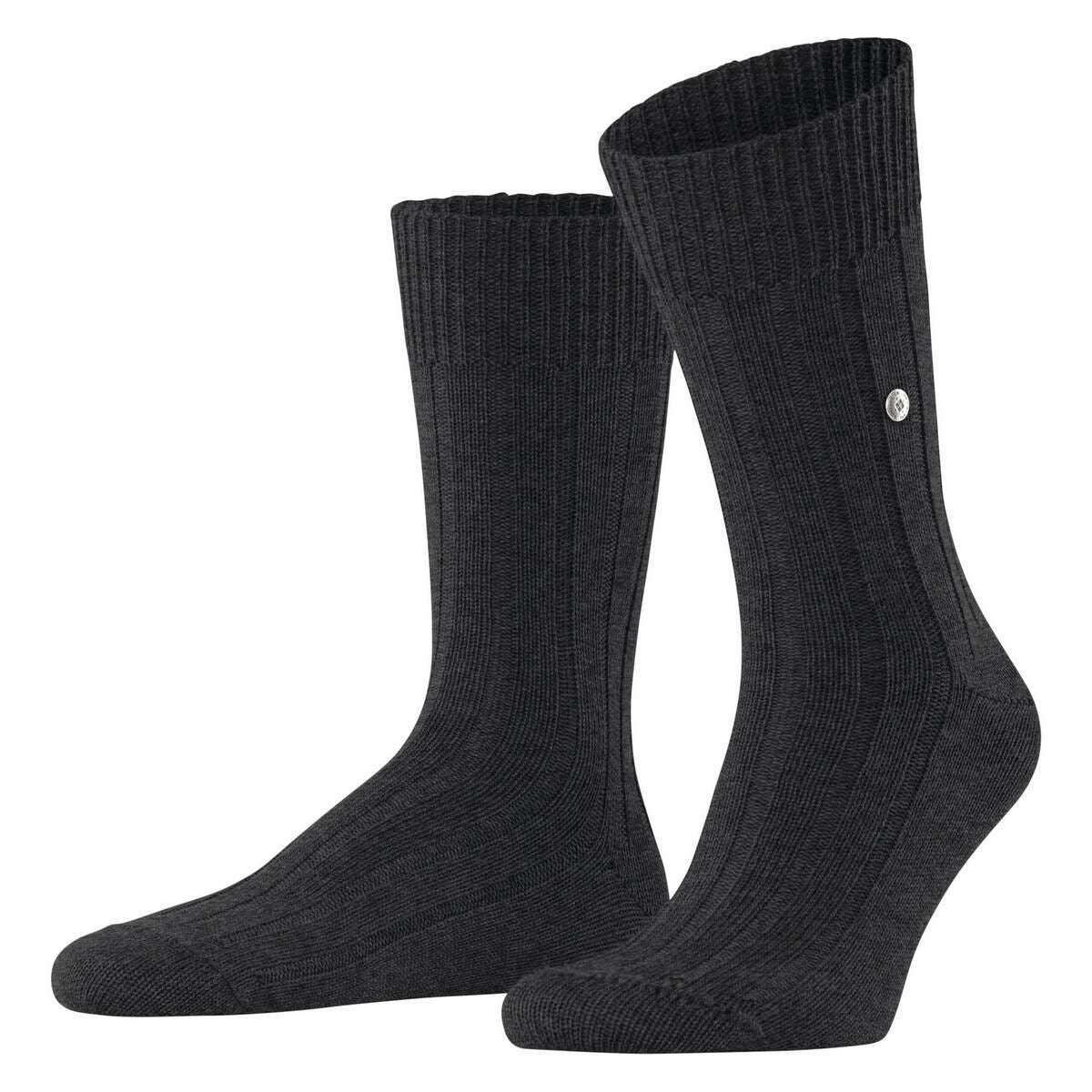 Burlington Dover Socks - Asphalt Mel Grey