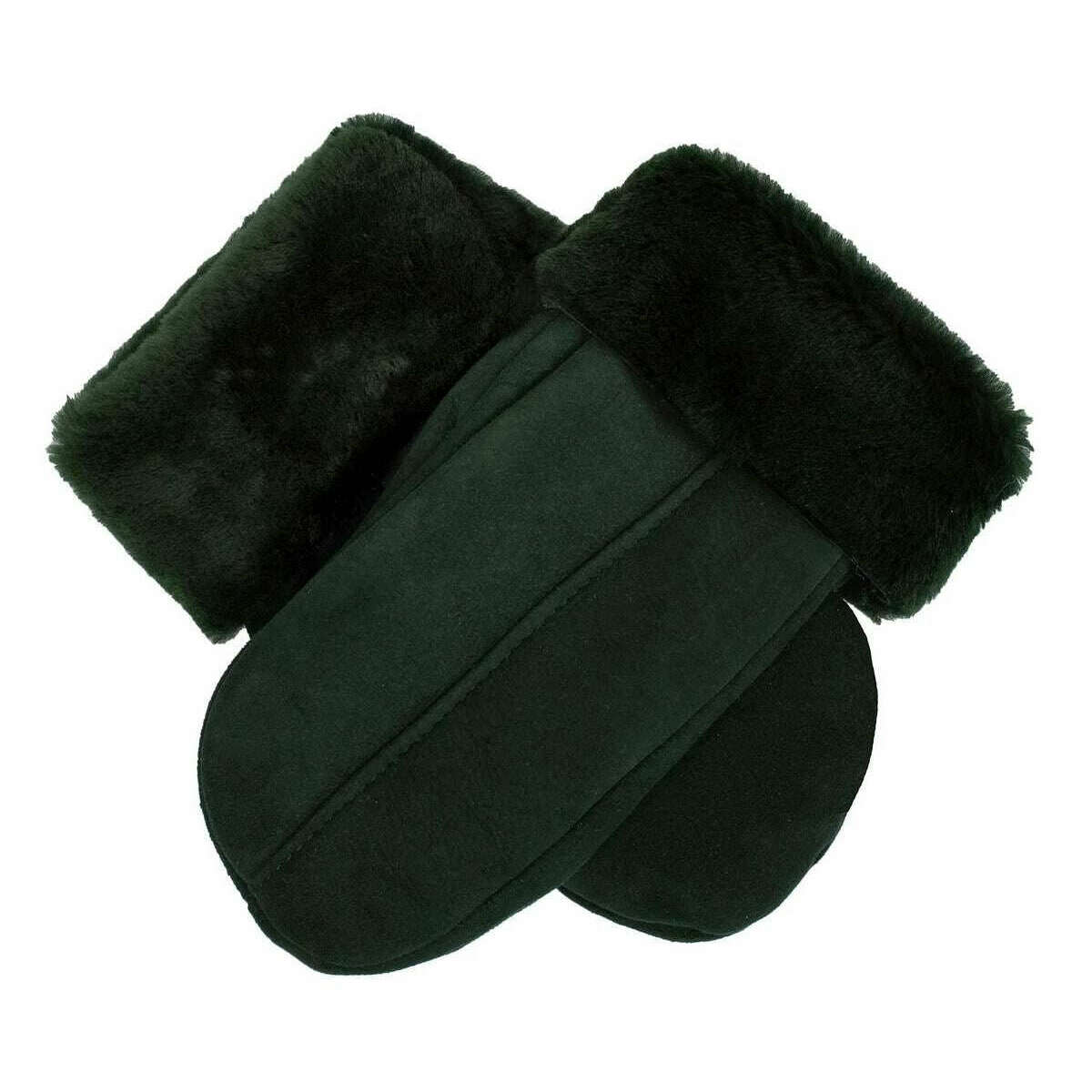 Dents Alice Sheepskin Mittens - Olive Green Suede